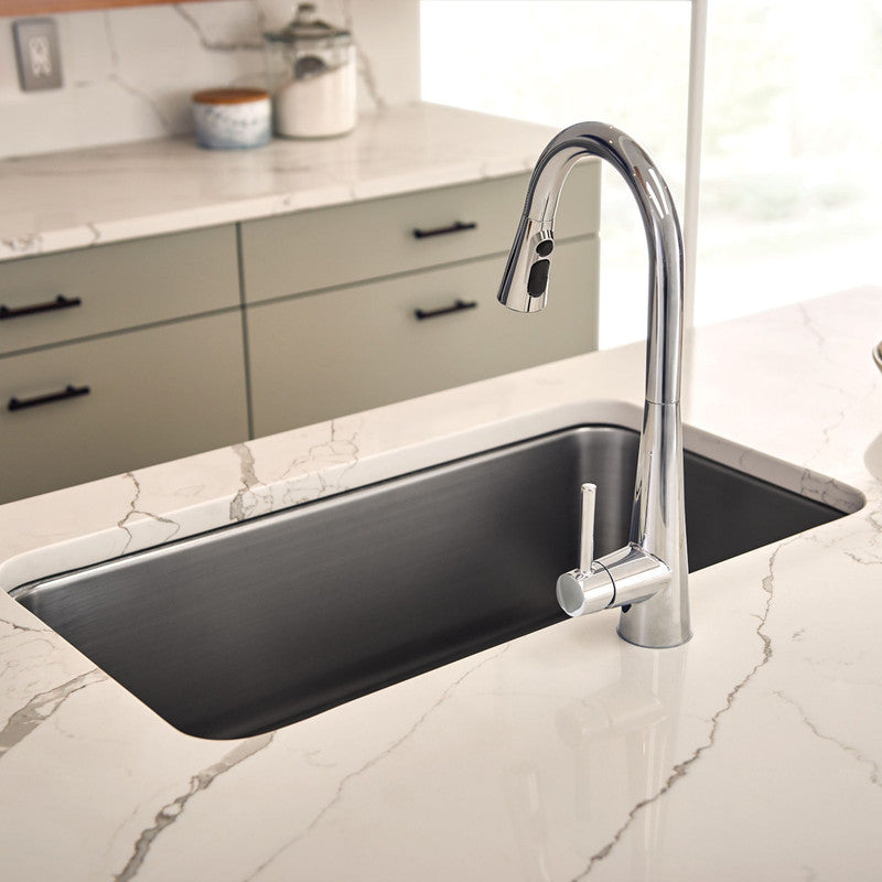 Sleek One-Handle High Arc Pulldown Kitchen Faucet