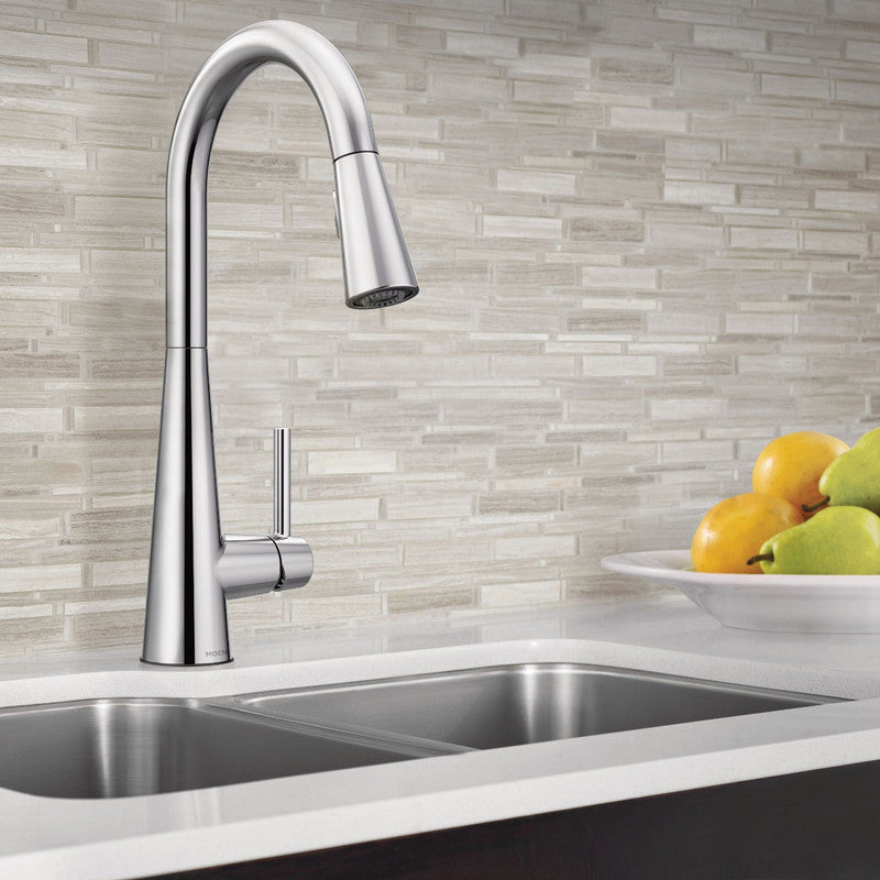 Sleek One-Handle High Arc Pulldown Kitchen Faucet