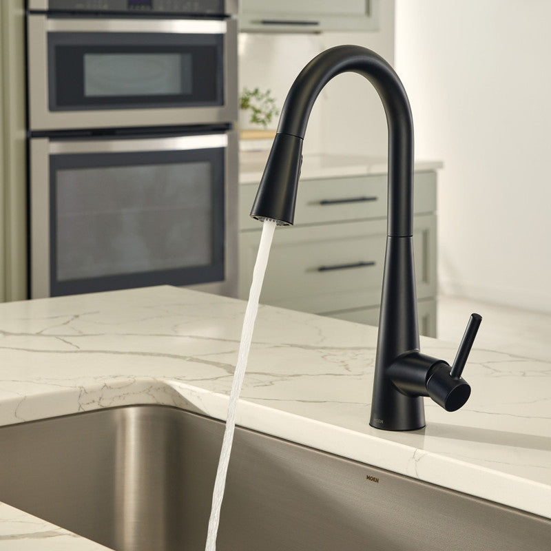 Sleek One-Handle High Arc Pulldown Kitchen Faucet