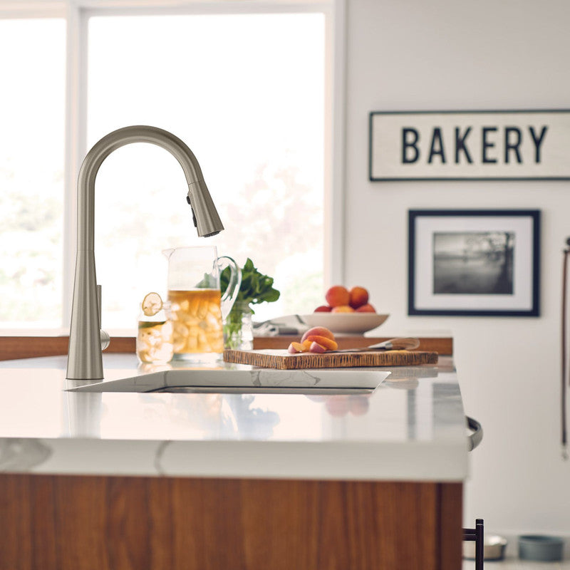 Sleek One-Handle High Arc Pulldown Kitchen Faucet