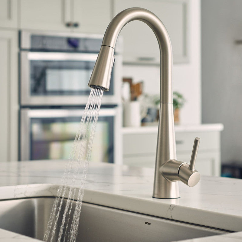 Sleek One-Handle High Arc Pulldown Kitchen Faucet