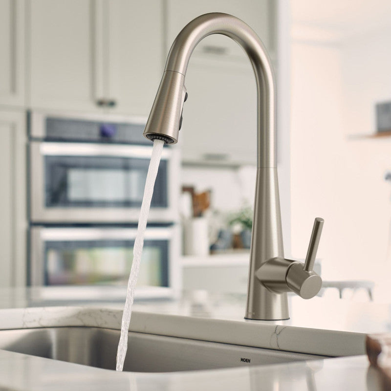 Sleek One-Handle High Arc Pulldown Kitchen Faucet