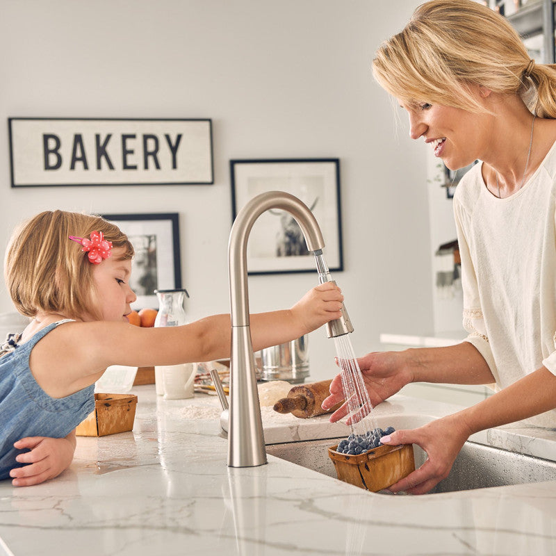 Sleek One-Handle High Arc Pulldown Kitchen Faucet