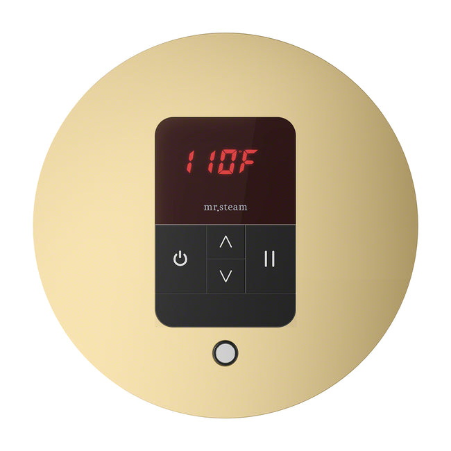 iTempo Round Steam Shower Control in Satin Brass