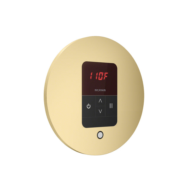 iTempo Round Steam Shower Control in Satin Brass