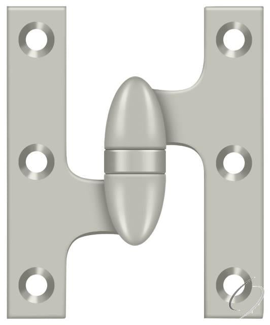 OK5032B15-L 5" x 3-1/4" Olive Knuckle Hinge; Satin Nickel Finish