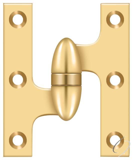 OK5032BCR003-L 5" x 3-1/4" Olive Knuckle Hinge; Lifetime Brass Finish