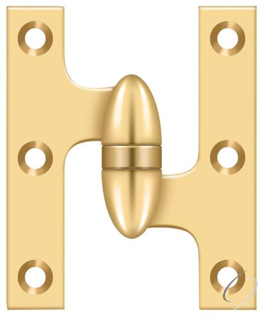 OK5032BCR003-R 5" x 3-1/4" Olive Knuckle Hinge; Lifetime Brass Finish