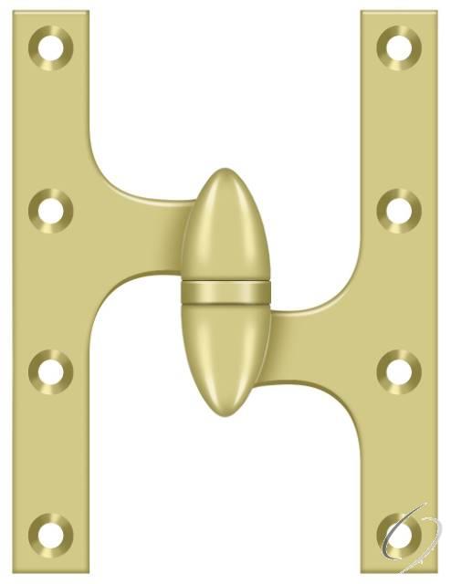 OK6045B3-R 6" x 4-1/2" Hinge; Bright Brass Finish