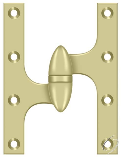 OK6045B3UNL-L 6" x 4-1/2" Hinge; Unlacquered Bright Brass Finish