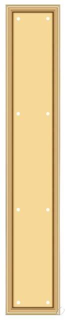 PP2281CR003 Framed Push Plate; Heavy Duty; 3-1/2" x 20"; Lifetime Brass Finish