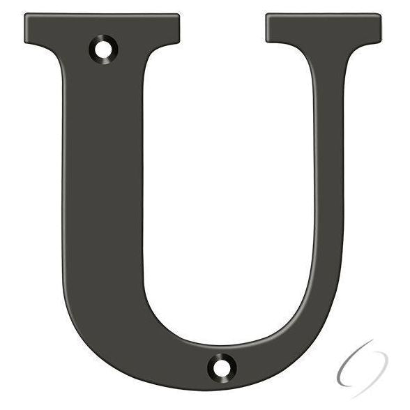 RL4U-10B 4" Residential Letter U; Oil Rubbed Bronze Finish