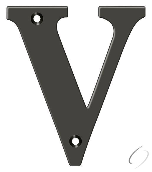 RL4V-10B 4" Residential Letter V; Oil Rubbed Bronze Finish