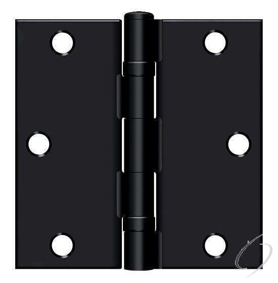 S35BBU1B-R 3-1/2" x 3-1/2" Square Corner Ball Bearing Hinge Paint Black Finish