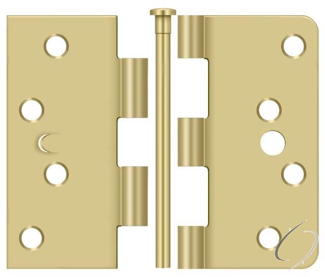 S44058TT4-UN 4" x 4" x 5/8" x SQ Hinge; Satin Brass Finish