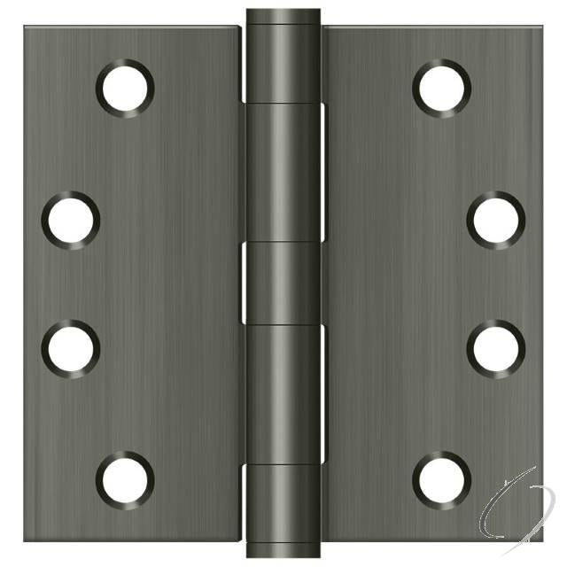 S44Heavy Duty15A 4" x 4" Square Hinge; Heavy Duty; Antique Nickel Finish