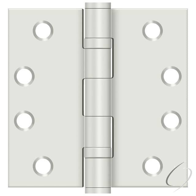 S44HDBBUSPW 4" x 4" Square Hinge; Heavy Duty; Ball Bearings; White Finish