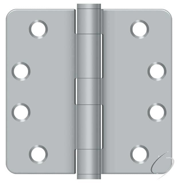 S44R4Heavy Duty26D 4" x 4" x 1/4" Radius Hinge; Heavy Duty; Satin Chrome Finish