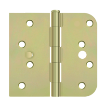 S44R4N5 4" x 4" x 1/4" Radius Hinge; Heavy Duty; Antique Brass Finish