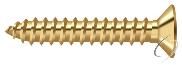 SCWB12125CR003 Wood Screw; SB; #12 x 1-1/4"; Lifetime Brass Finish