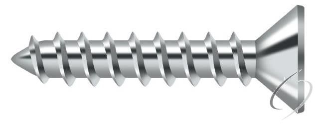 SCWS1010U26 Wood Screw; ST; #10 x 1"; Bright Chrome Finish