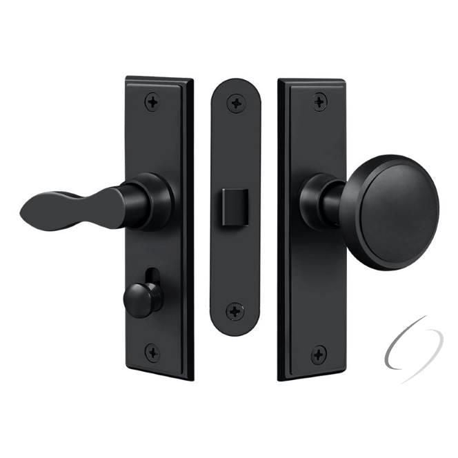 SDML334U19 Storm Door Latch; Square; Mortise Lock; Black Finish