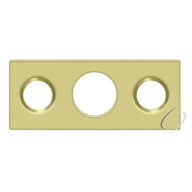 SP7FBR3 Strike Plate For 7" Flush Bolt; Bright Brass Finish