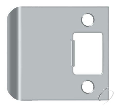 SPE250U26D Extended Lip Strike Plate; 2-1/2" Overall; Satin Chrome Finish