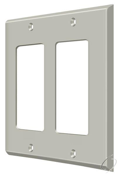 SWP4741U15 Switch Plate; Double Rocker; Satin Nickel Finish