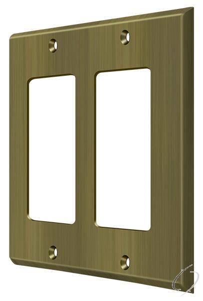 SWP4741U5 Switch Plate; Double Rocker; Antique Brass Finish