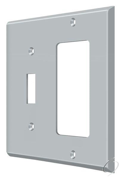 SWP4743U26D Switch Plate; Single Switch/Single Rocker; Satin Chrome Finish