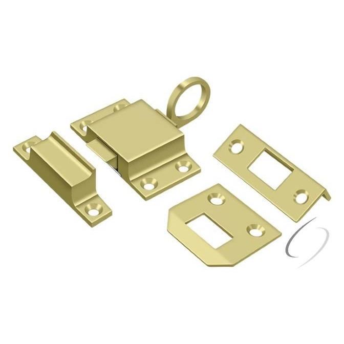 TC80U3 Transom Catch; Bright Brass Finish