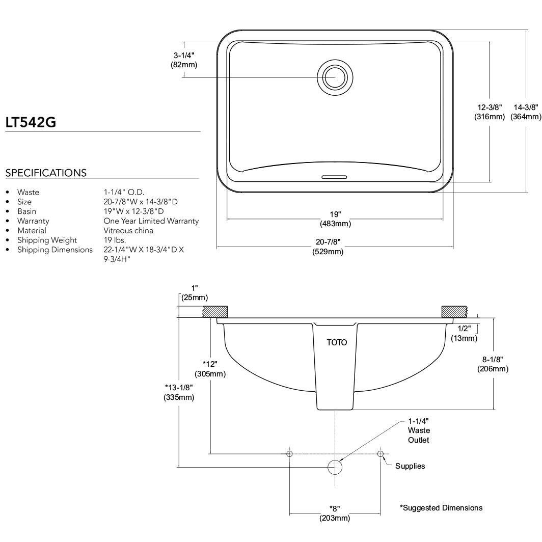 Shops TOTO LT548G#01 UNDERMOUNT 22