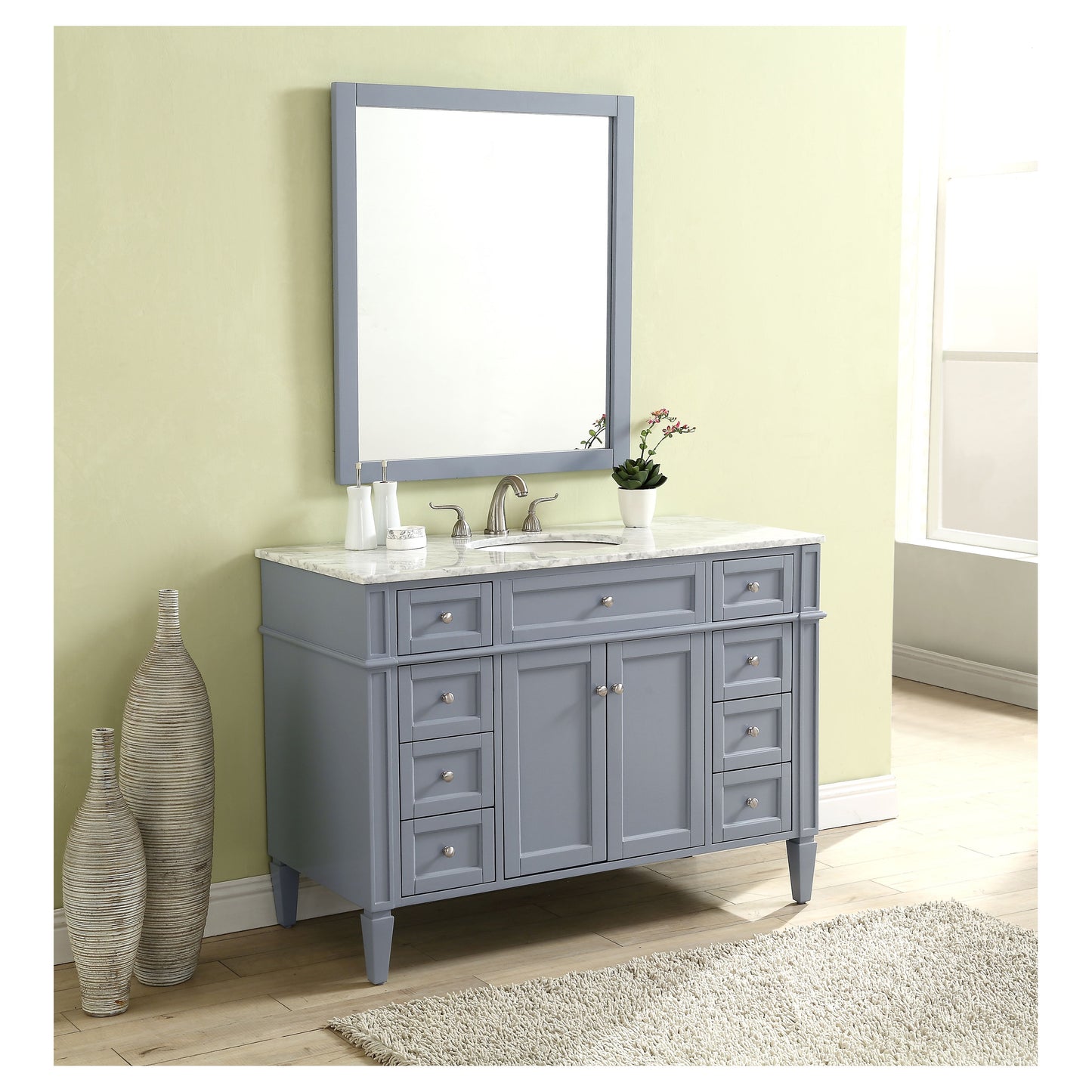 VF12548GR 48" Single Bathroom Vanity Set in Grey