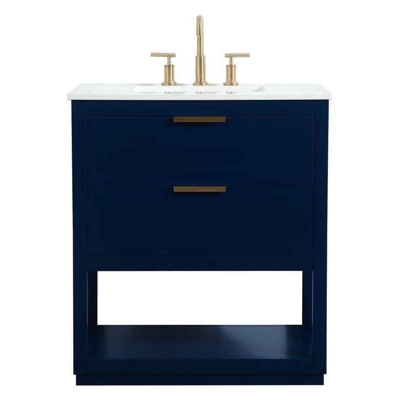 VF19230BL 30" Single Bathroom Vanity in Blue