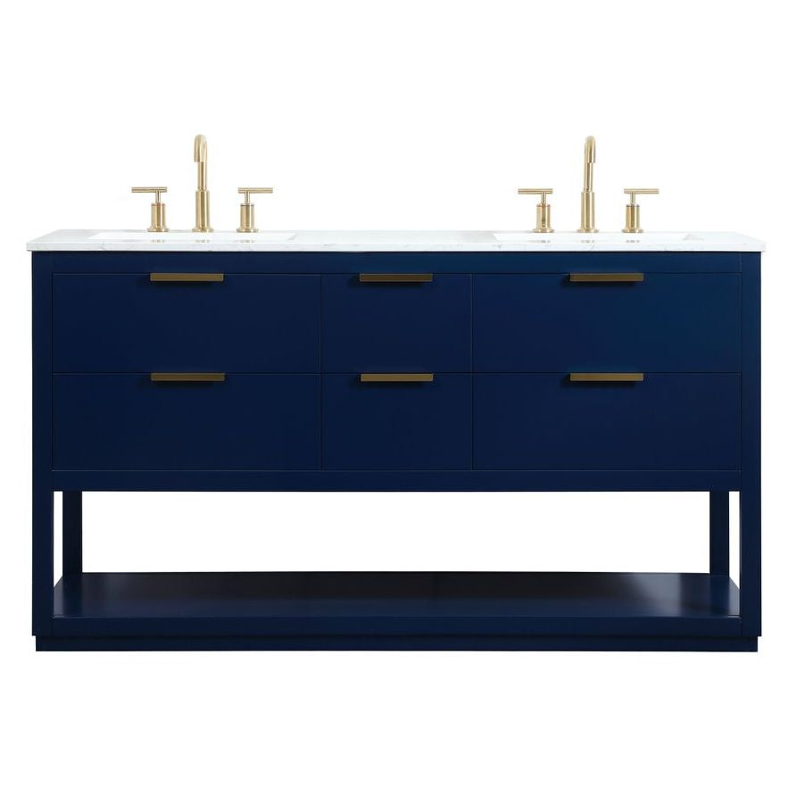 VF19260DBL 60" Single Bathroom Vanity in Blue