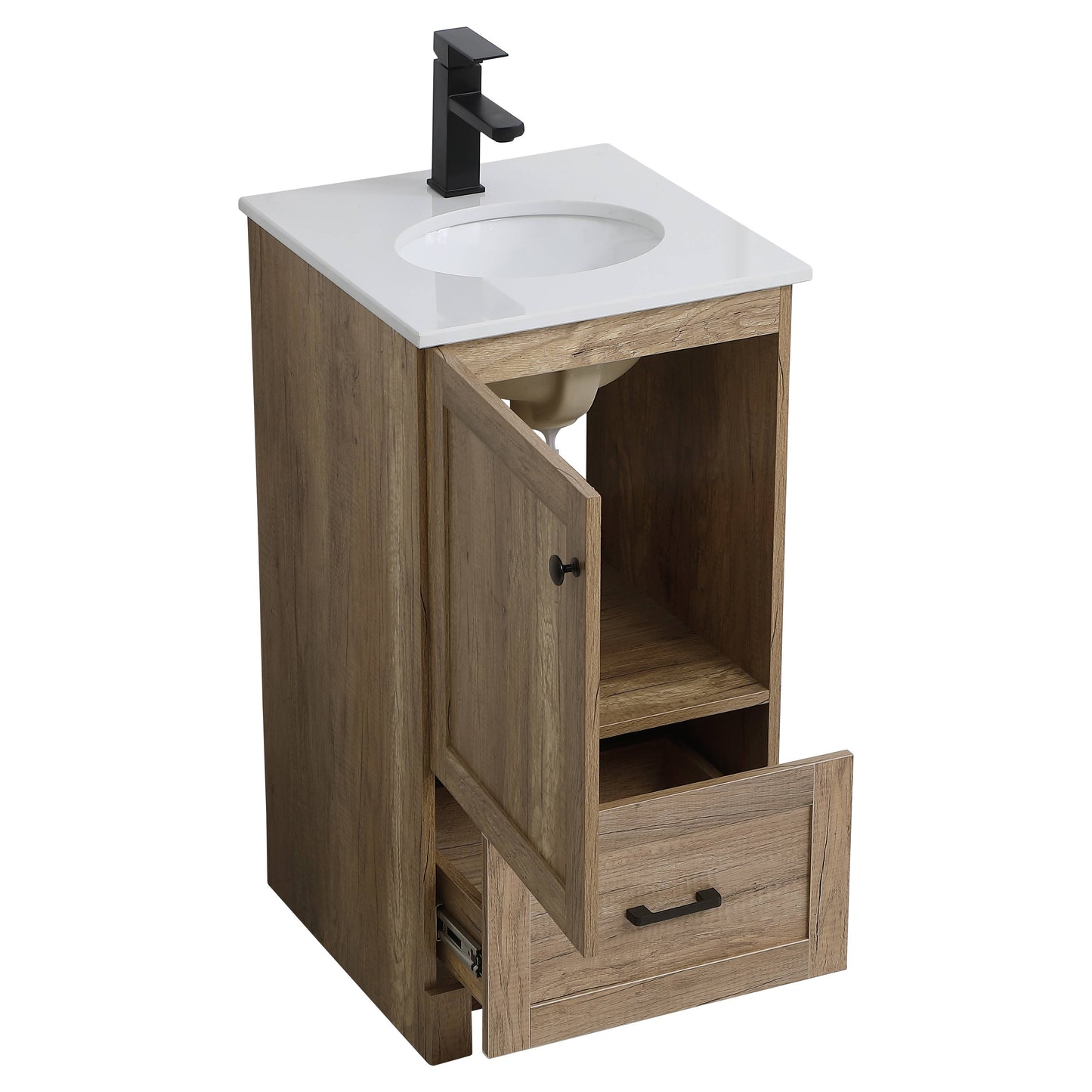 VF2818NT 18" Single Bathroom Vanity in Natural Oak