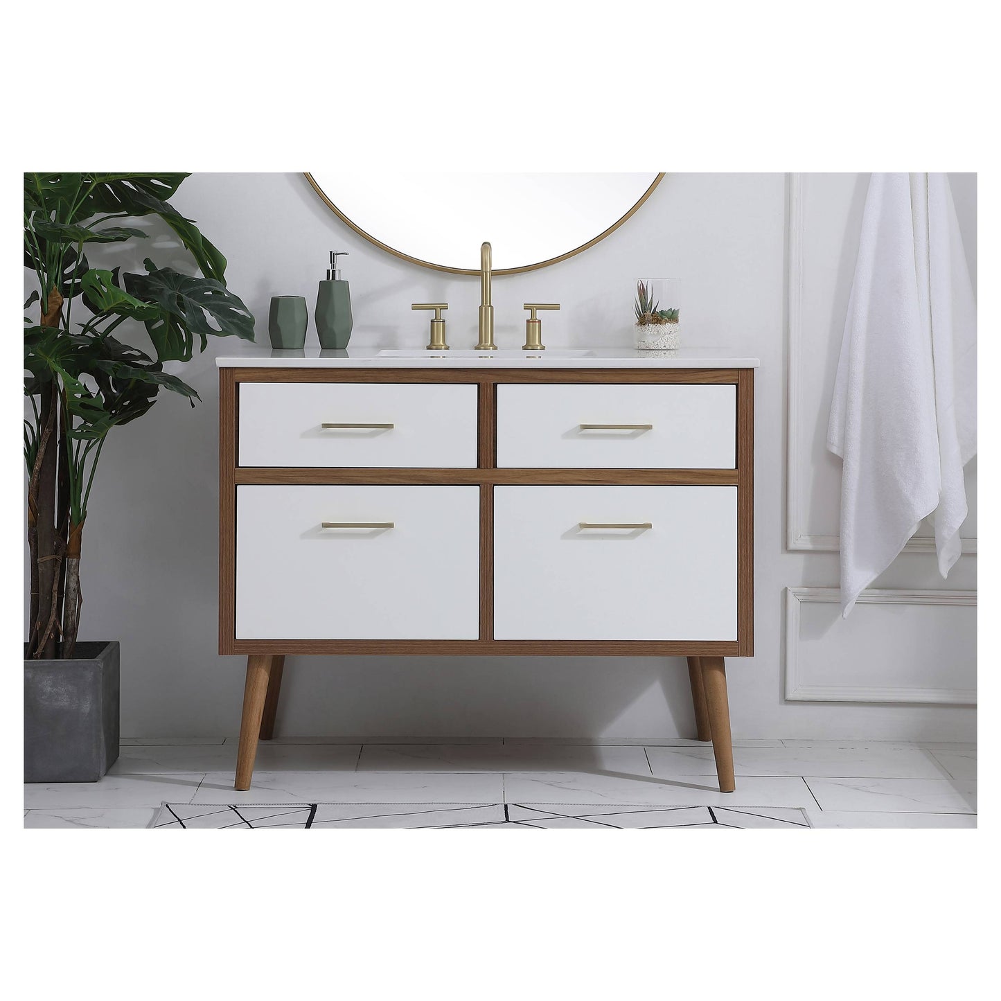 VF41042WH 42" Bathroom Vanity in White