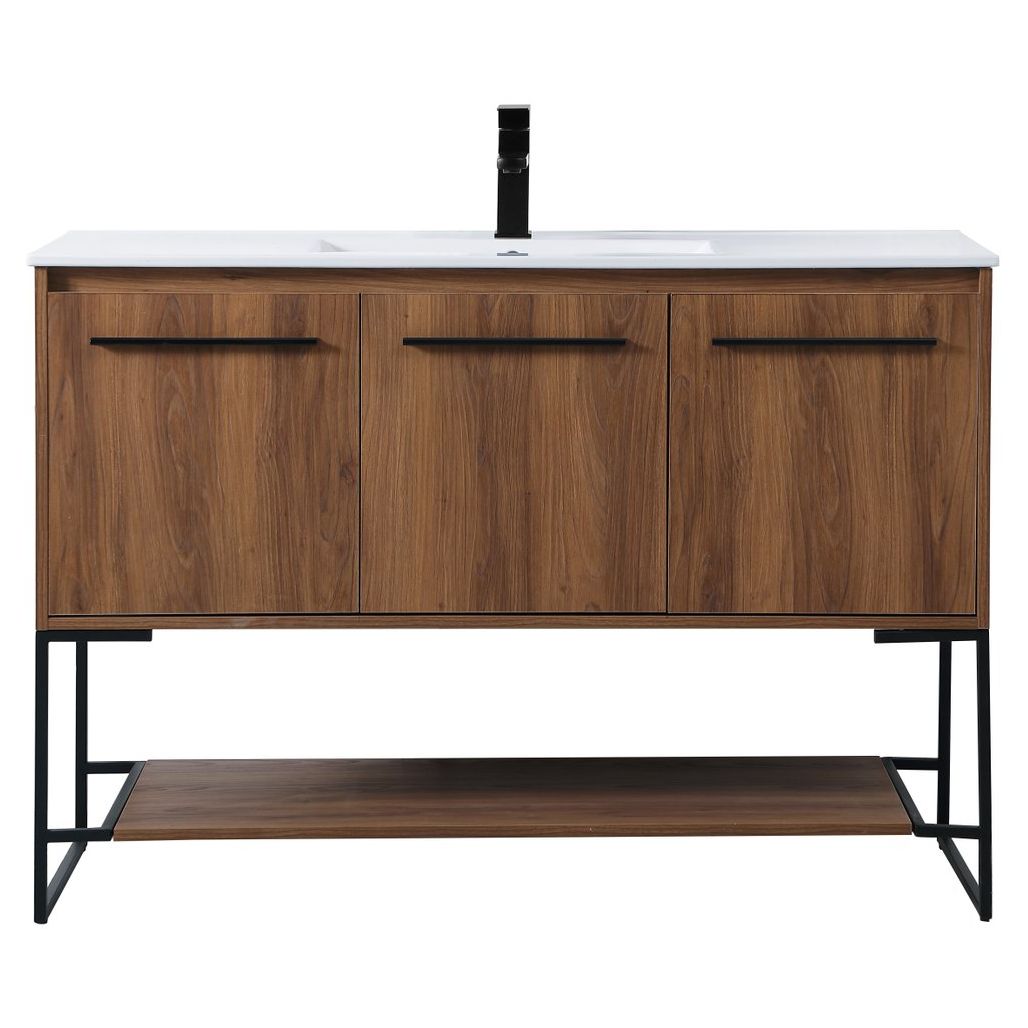 VF42048WB 48" Single Bathroom Vanity in Walnut Brown