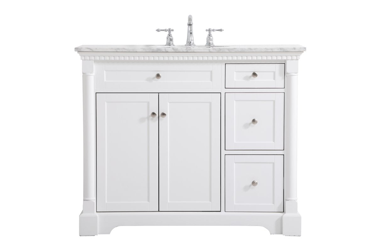 VF53042WH 42" Single Bathroom Vanity in White