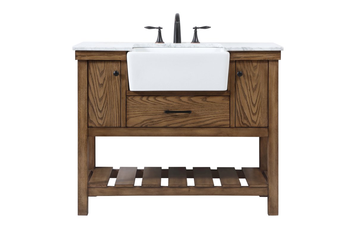 VF60142DW 42" Single Bathroom Vanity in Driftwood