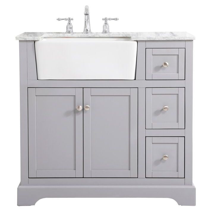 VF60236GR 36" Single Bathroom Vanity in Grey