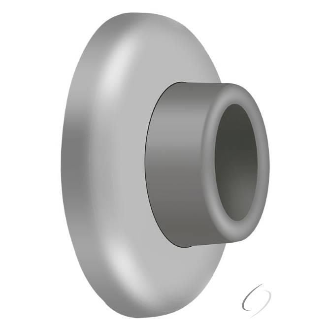 WB250U32D Wall Mount Concave Flush Bumper; 2-1/2" Diameter; Satin Stainless Steel Finish