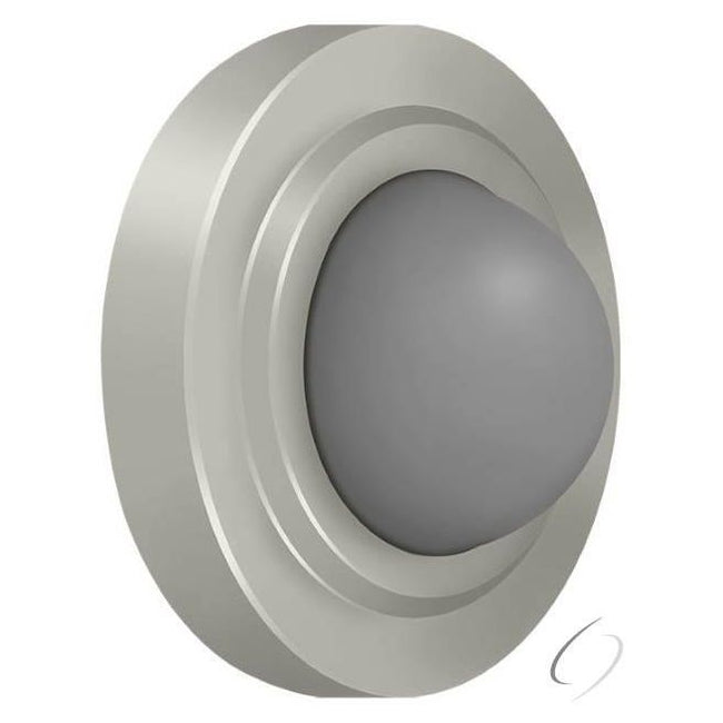 WBC238U15 Convex Flush Bumper 2-3/8" Diameter; Satin Nickel Finish