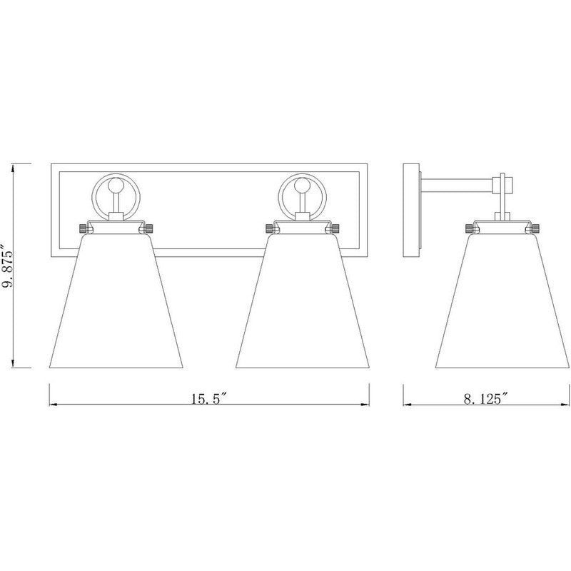 Z-Lite 483-2V - Harper 2 Light 16" Vanity Light