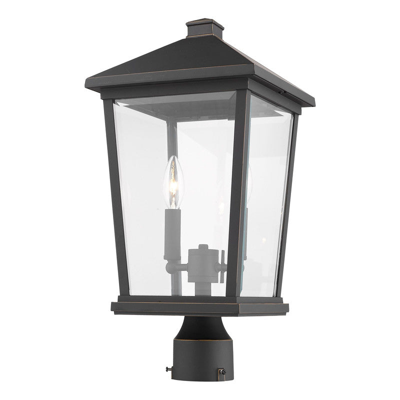 Z-Lite 568PHBR - Beacon 2 Light 10" Post Mount