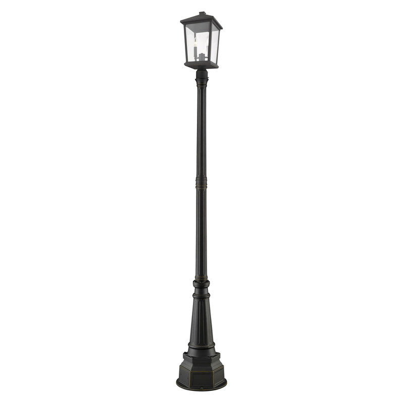 Z-Lite 568PHBR-564P - Beacon 2 Light 14" Post Mount