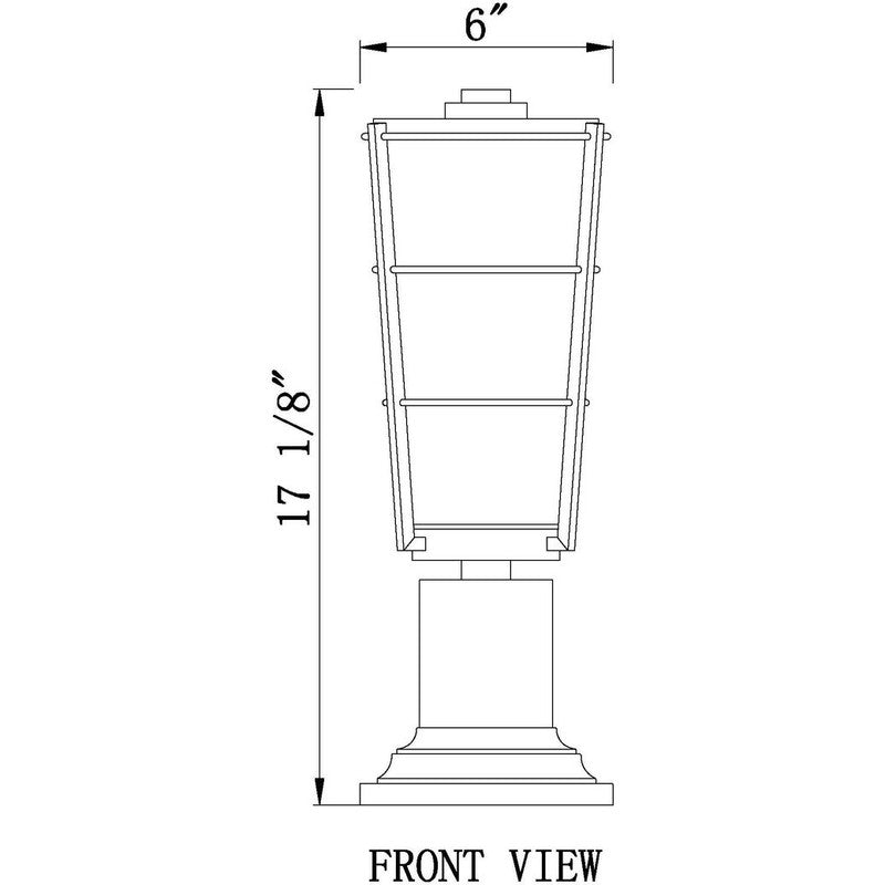 591PHM-533PM - Helix 1 Light 6" Pier Mount